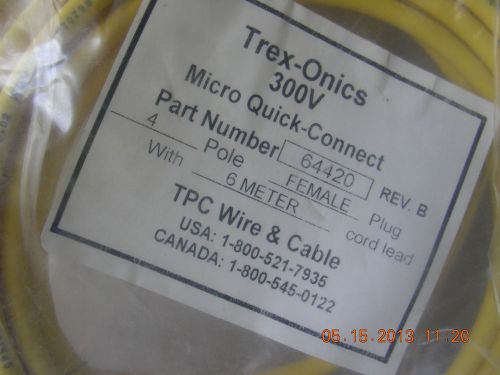 TPC WIRE  &amp; CABLE MICRO QUICK CONNECT CABLE  PN: 64420