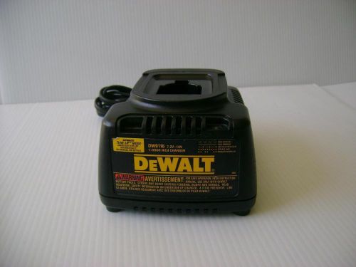 USED DEWALT DW 9116  1 HOUR BATTERY CHARGER  NiCd 7.2V - 18V