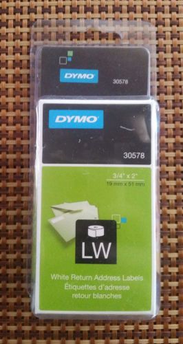 NEW - DYMO OEM 30578 3/4 x 2 White Return Address Labels LabelWriter 400 Labels