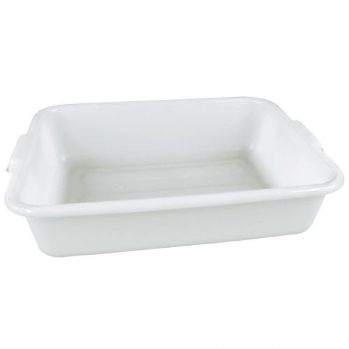 6 Pieces 20&#034; x 15&#034; x 5&#034; White Polyethylene Plastic Bus Tub, Bus Box