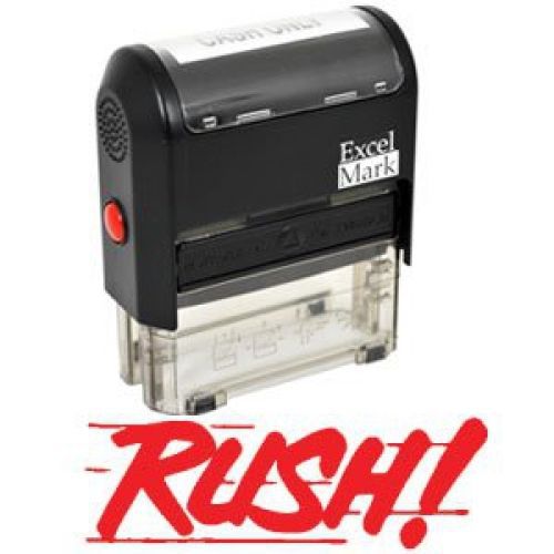 Excelmark rush self inking rubber stamp - red ink (42a1539web-r) for sale