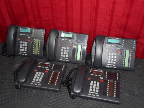 Lot of 5 Used Nortel Norstar T7316E Phones w new handset NT8B27