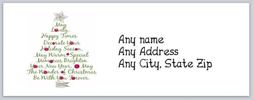 30 Personalized Return Address Labels Christmas Buy 3 get 1 free (ac270)