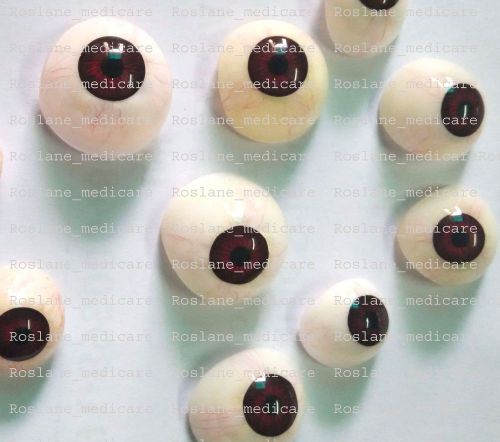 Red Colored Artificial Eyes - Set 50 eyes &#034;Manufacture&#034; Different size &amp; color