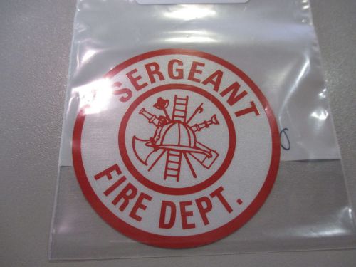 Firefighter Sergeant 3&#034; Reflective Decal w/Firefighter Scramble