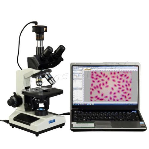 Trinocular lab vet phase contrast led microscope+9mp camera windows/mac os/linux for sale