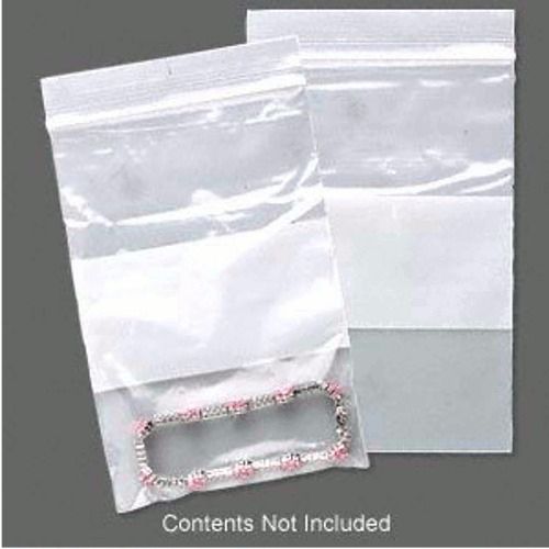 1000 Plastic Ziplock Bags6x4 Clear w/White Block Tite-lip 2 Mil