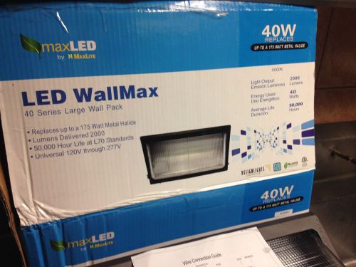 Maxlite mllwp40led50 led large wall pack 40 watt 40w 5000k 50,000 hour lighting for sale