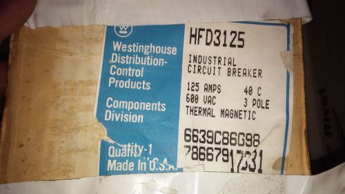 WESTINGHOUSE HFD3125 NEW IN BOX 3P 125A 600V BREAKER SEE PICS #A26