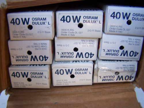 Lot of 9 new osram dulux l,40w/835 rs 3500 k/rs, dl 027 2g 11  fluorescent bulb for sale