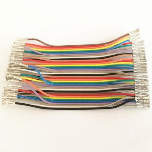 40PCS Dupont Wire Jumper Cable 10cm 2.54MM Female to Female 1P-1P Without House