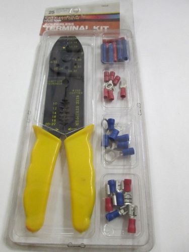 Cal Term Solderless Wire Terminal Crimper Kit - Includes Terminals
