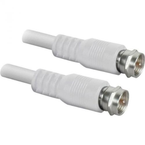 White 50&#039; Rg-6 H.D. Coax With Fittings Black Point TV Wire and Cable