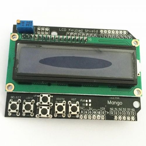 1pcs 1602 lcd board keypad shield blue backlight duemilanove robot for arduino for sale