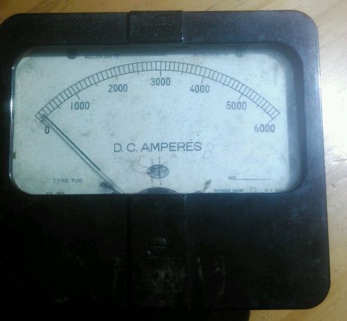 Roller Smith D C AMPERES 0-6000 Gauge