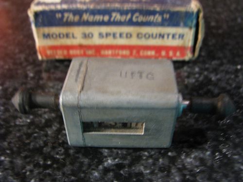 Vintage Veeder Root Model 30 Speed Counter Hartford Conn W/Original Box