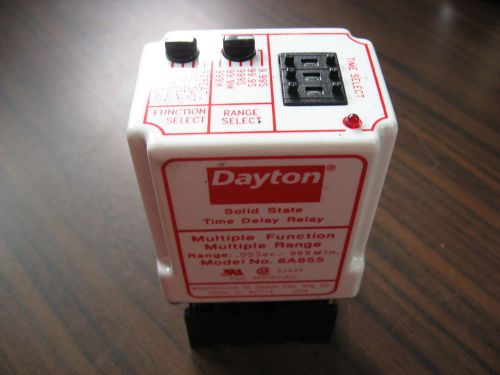 Dayton 6A855 Solid State Time Delay Relay With Base .05 Sec. to 999 Min.