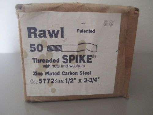 Nib 50 rawl, 5772, 1/2&#034; by 3 3/4&#034; threaded spike concrete anchors for sale