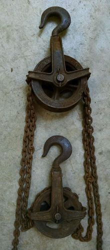 CHESTER 1 TON CHAIN FALL PULLEYS DIFFERENTIAL C-414-1 ENGINE HOIST HAY LIFT 30FT