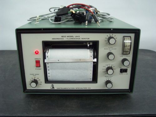 ISCO UA-5 ABSORBANCE FLUORESCENCE MONITOR RECORDER INSTRUMENTATION SPECIALITIES