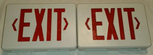 Dual-Lite EZ-SNAP Series Exit Signs (2) White &amp; Red Letters, Arrows / KSR+FK-EP