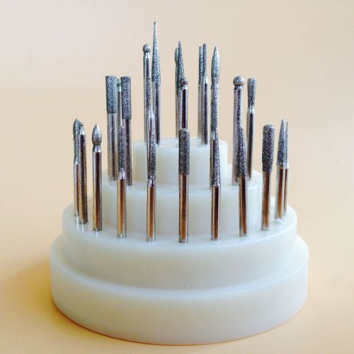 31Pc Dental Lab Silicone Rubber Rotary Diamond Polishing Burs 2.35mm  NICE
