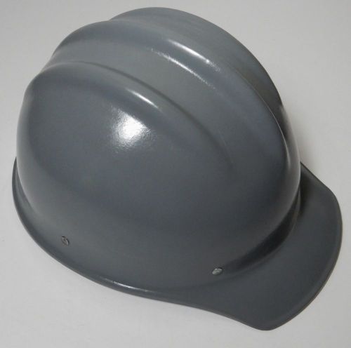 Unused vintage gray grey bullard 502 fiberglass hard hat ironworker for sale