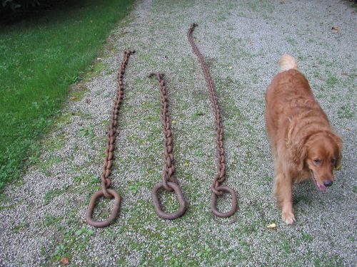 7 foot chain sling - crosby laughlin hook - 3/4&#034; diameter links - made in usa for sale