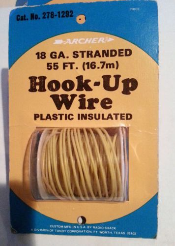 ARCHER 18 GA, STRANDED 55FT. HOOK-UP WIRE PLASTIC INSULATED--SHIPS IN 1 DAY