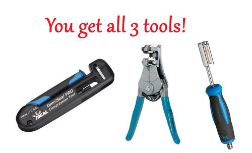 Coax wire stripper, coax compression tool. ideal coax tools you get 3 tools for sale
