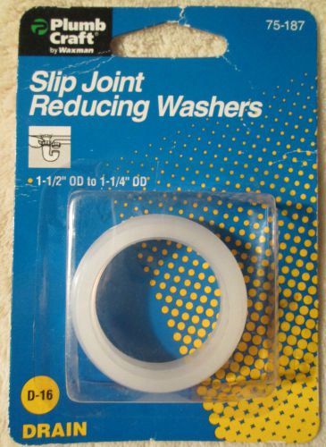 Plumb Craft Slip Joint Reducing Washers Drain 1 1/2&#034; OD x 1 1/4&#034; DD 75-187 NEW
