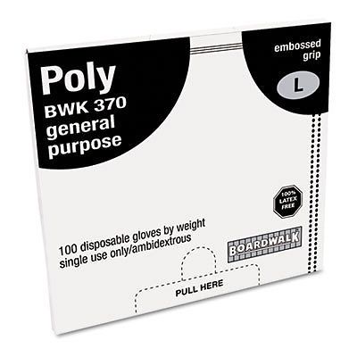 Polyethylene Disposable Food Handling Gloves, Large, 1000/Carton 370L