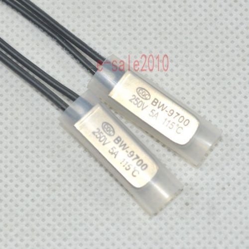 2x bw9700 115°c nc thermostat temperature control switch bimetal 250v 5a n.c 66 for sale