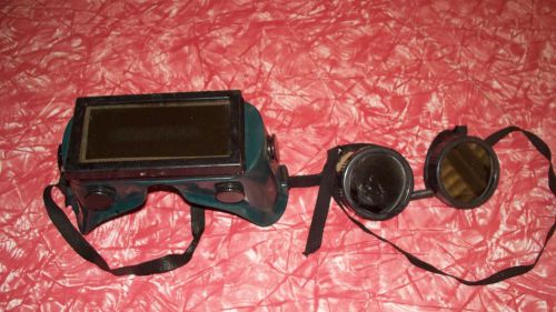 vintage Pair Welding Goggles protective glasses
