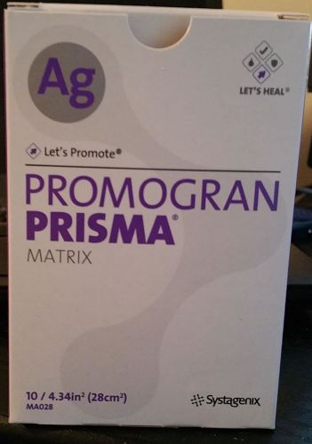 PROMOGRAN PRISMA AG MATRIX 4.34&#034; 10/BX #MA028 SYSTAGENIX BOX: PLUS 2 EXTRA!!