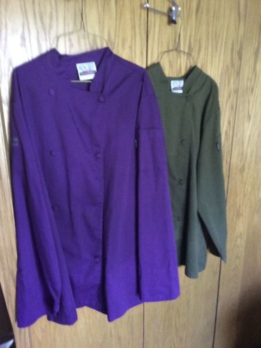 (2) Large Chef Coats by New Chef California - Used