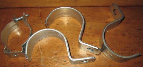 LOT OF 4 ELECTRIC 2-1/2&#034; CONDUIT CLAMP HANGERS FITTINGS