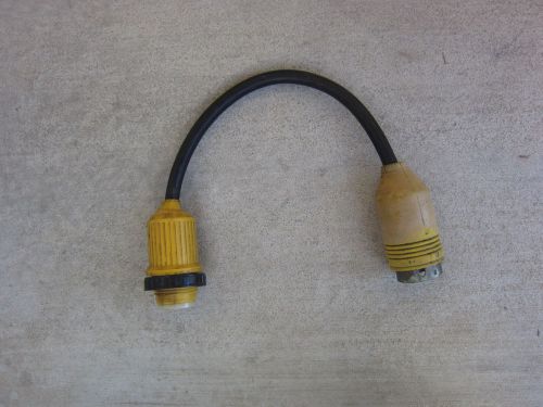 50a 125v locking plug to 30a 125v locking connector marinco 110a style  adapter for sale