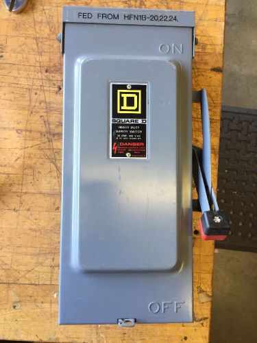 Square D 30A 600V Heavy Duty Disconnect Switch HU361RB NON-Fused  Type 3R KS1C