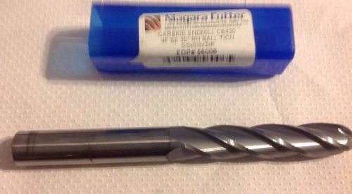 Niagara Cutter #56006 CB430 CARBIDE EM 4FLUTE  SE 30* RH BALL TICN 5/8 X 5/8 X 3