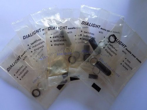 Lot of Five (5) Unopened Dialight 250-7538-14-504 Indicator Lamp Sockets