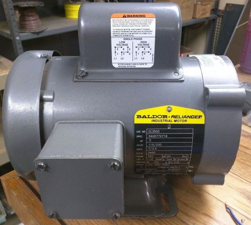 CL3503 1/2 HP, 3450 RPM NEW BALDOR ELECTRIC MOTOR SINGLE PHASE 56C