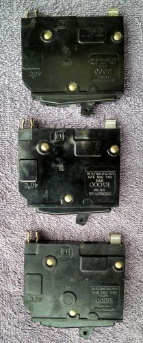 SQUARE D 1 POLE 15 AMP CIRCUIT BREAKERS Type QO 120/240 (3 for one low price)