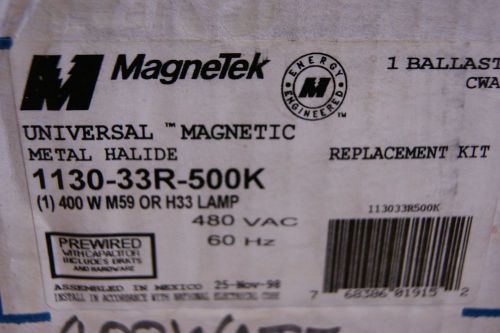 Universal 400w 1130-33r-500k magnetic metal halide ballast kit  nib w/capacitor for sale