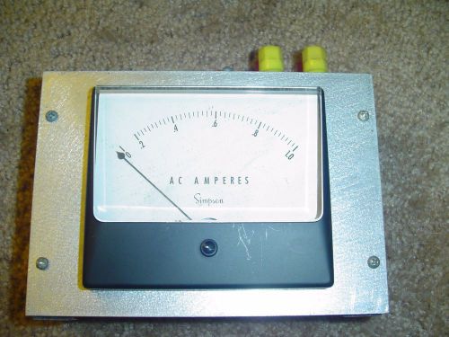 Simpson AC Amperes 0-1.0 Panel Meter Mounted Tested Ready to Use Very Nice