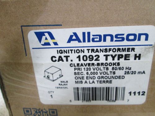 ALLASON IGNITION TRANSFORMER CAT. 1092 TYPE H *NEW IN BOX*