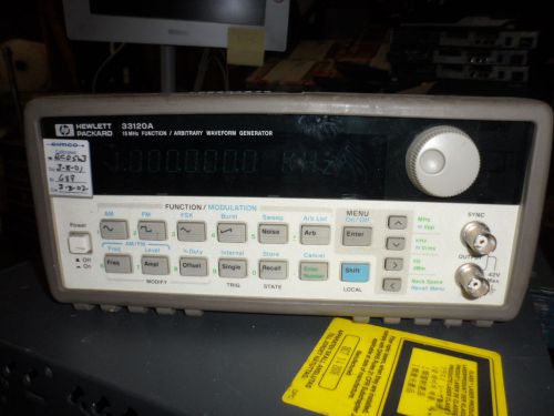 Hp 33120a function/arbitrary waveform generator 15 mhz 2 units available qty for sale