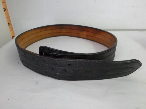 Don Hume Black Leather Duty Belt, Size 34, 2 1/4&#034; Wide