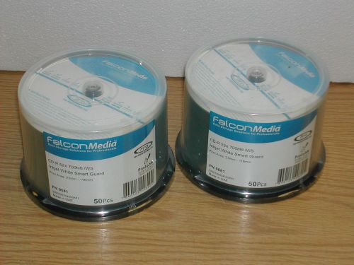 Falcon Media CD-R 52X Inkjet printable Discs, pack of 100 MPN 0681