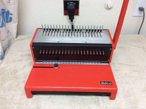 Vintage Ibico AG Seestrasse 346 Comb Binding Machine Orange Paper Steel office